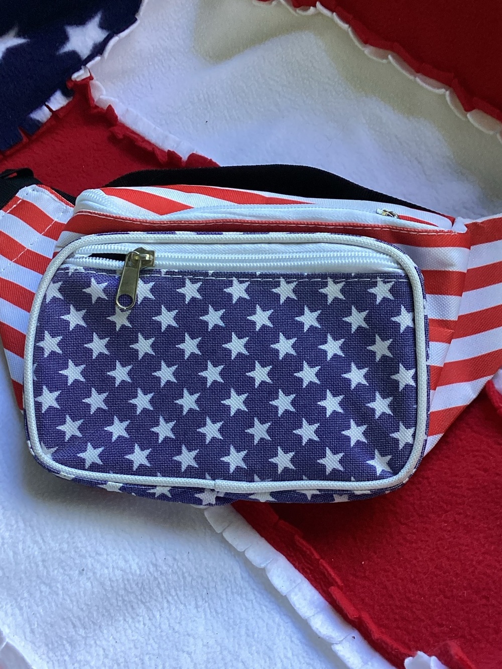 Star-Print Mini Waist Bag - Blue/White